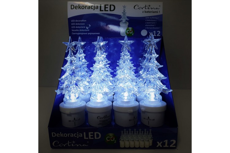 Choinka LED Biała 1 szt. elektryczny 16,5 x 6