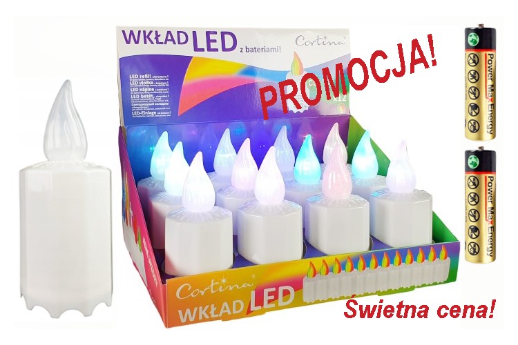 LED Melius 18 cm + baterie 1 szt. - 11 cm/ Multikolor