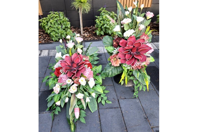 Stroik + Bukiet MEGA "Pianka" 03 - Bordo 110x70